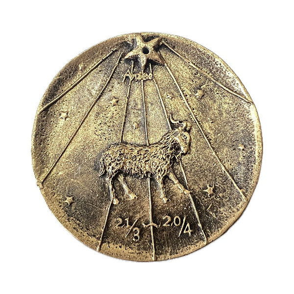 Incensário em Resina Dourado Signo de Áries