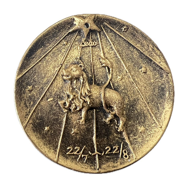 Incensário em Resina Dourado Signo de Leão