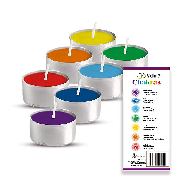 Vela Aromática Rechaud 7 Chakras Dharma