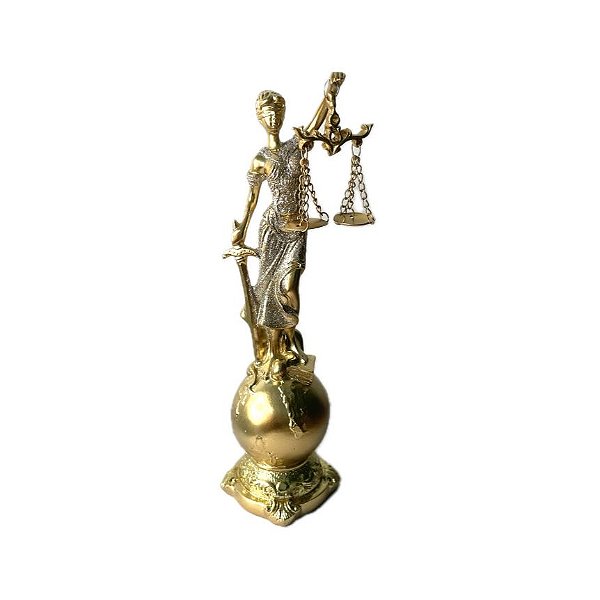 Estátua Em Resina Dama Da Justiça Com Brilho