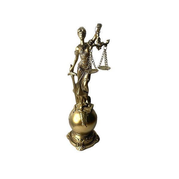 Estátua Em Resina Dama Da Justiça Sem Brilho