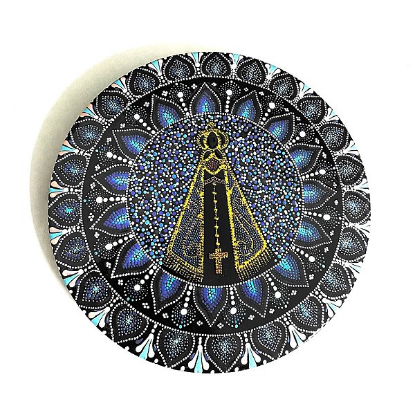 Enfeite de Parede Nossa Senhora Aparecida - Brilho Azul