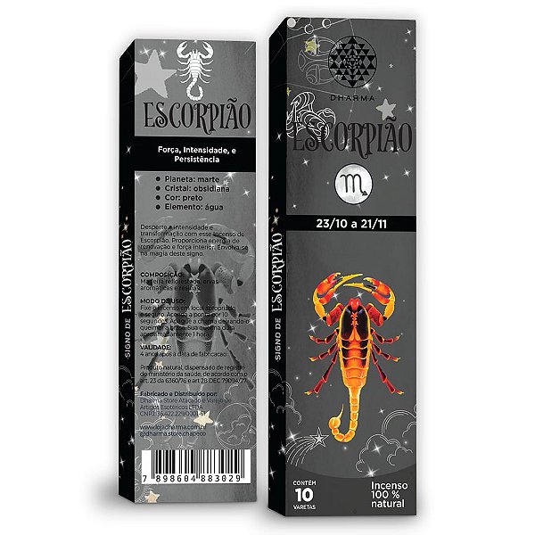Incenso Natural Dharma Signo de Escorpião