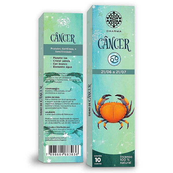 Incenso Natural Dharma Signo de Câncer