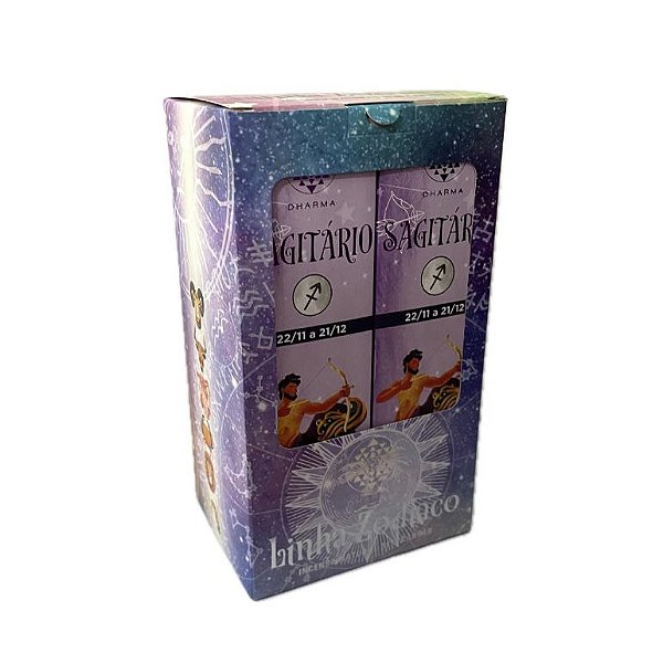 Box Incenso Dharma Natural Vareta - Signo Sagitário