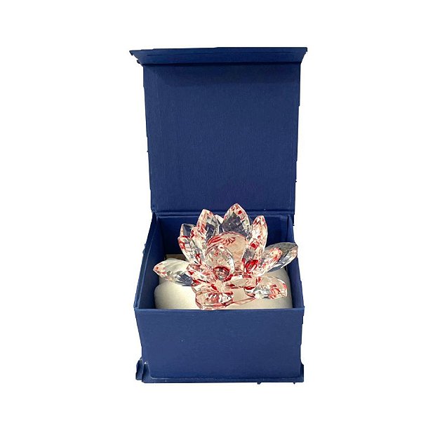 Flor de Lótus Cristal Vermelha