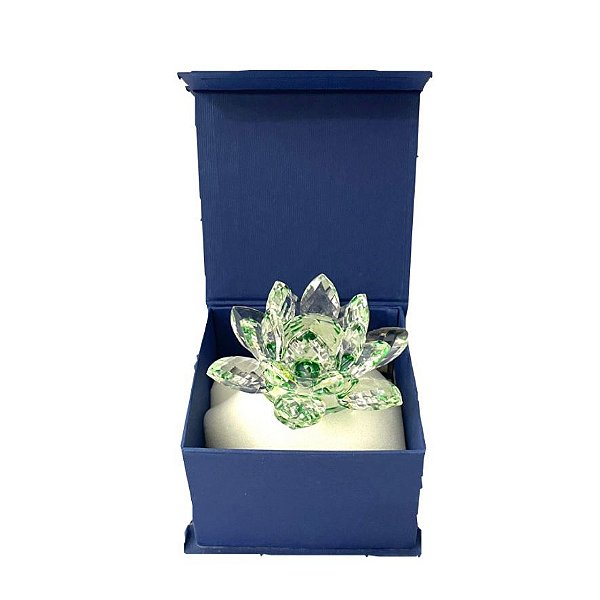 Flor de Lótus Cristal Verde