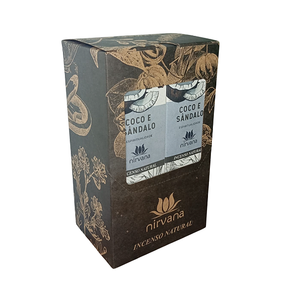Box Incenso Nirvana Natural Vareta - Coco c/ Sândalo