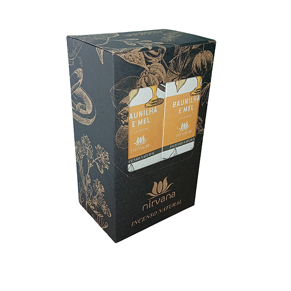 Box Incenso Nirvana Natural Vareta - Baunilha e Mel