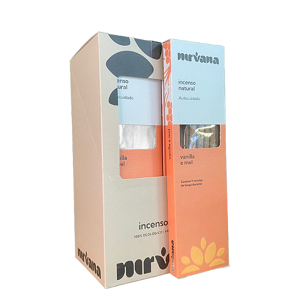 Box Incenso Nirvana Natural Vareta - Baunilha e Mel