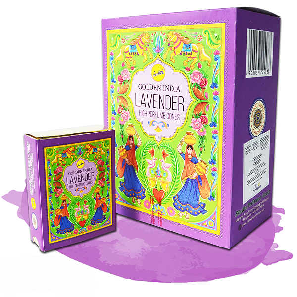 Box Incenso Cascata Golden India - Lavender