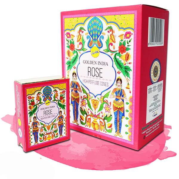 Box Incenso Cascata Golden India - Rose