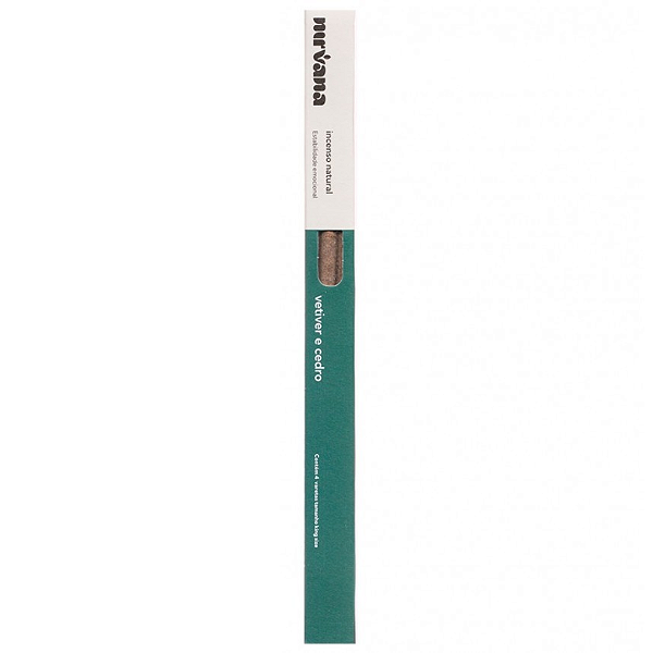 Incenso Nirvana Natural 4 Varetas - Vetiver e Cedro