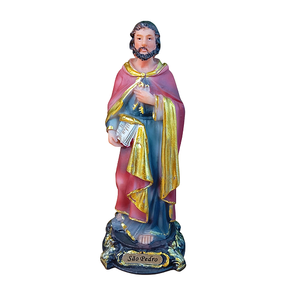 Estatueta em Resina - São Pedro 12,5cm
