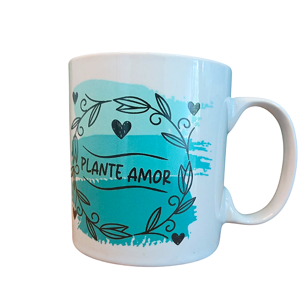 Caneca Porcelana 320 ml - Plante Amor