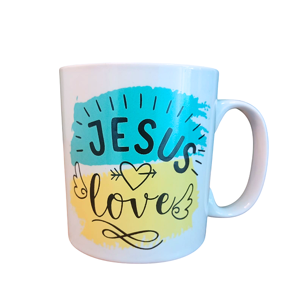 Caneca Porcelana 320 ml - Jesus Love