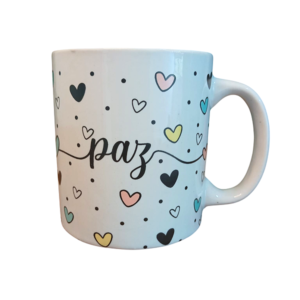 Caneca Porcelana 320 ml - Paz
