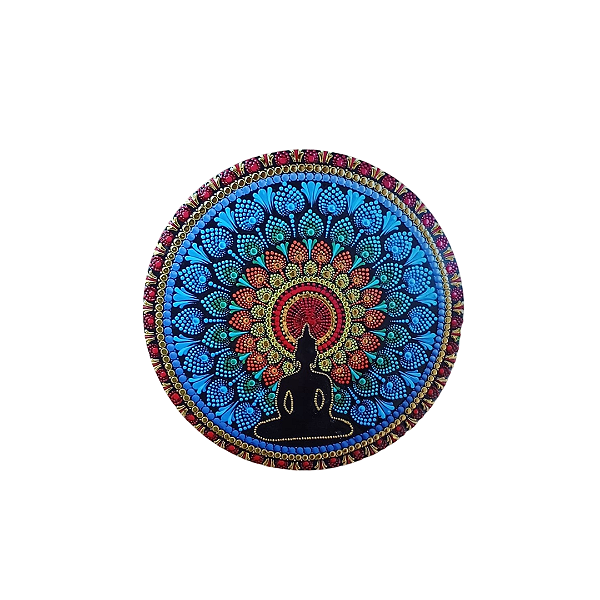 Enfeite de Parede em Porcelana - Buda 5