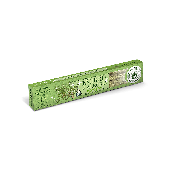 Incenso Cura Herbal Natural Vareta - Energia e Alegria