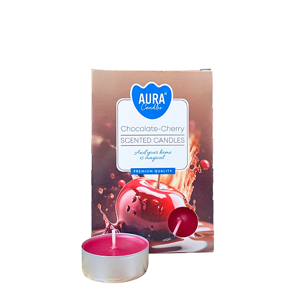 Vela Aura Perfumada Rechaud - Chocolate Com Cereja