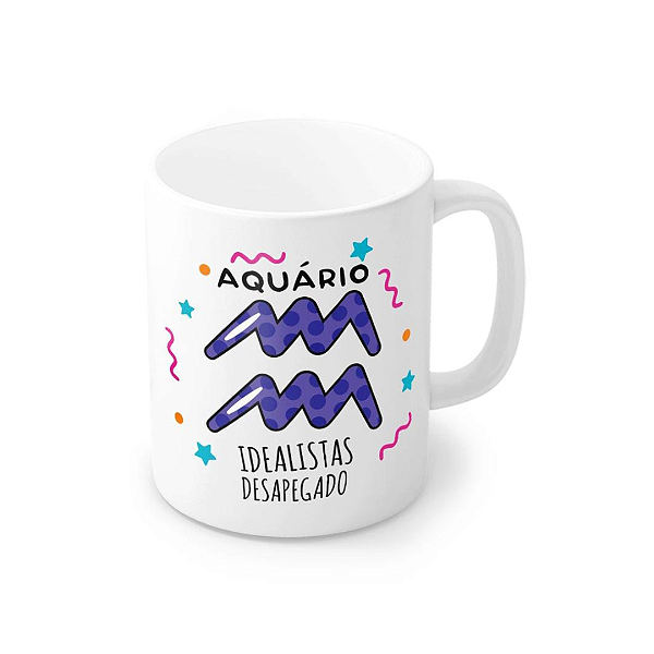Caneca Porcelana Aquário 320 ml - Idealistas
