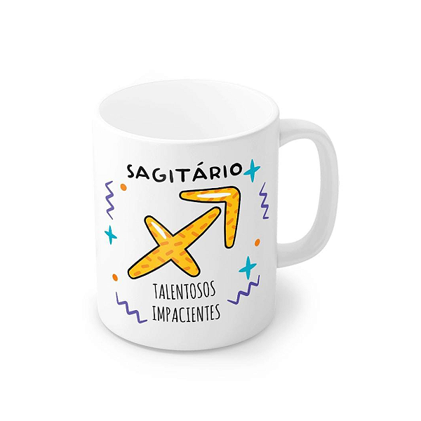 Caneca Porcelana Sagitário 320 ml - Talentosos