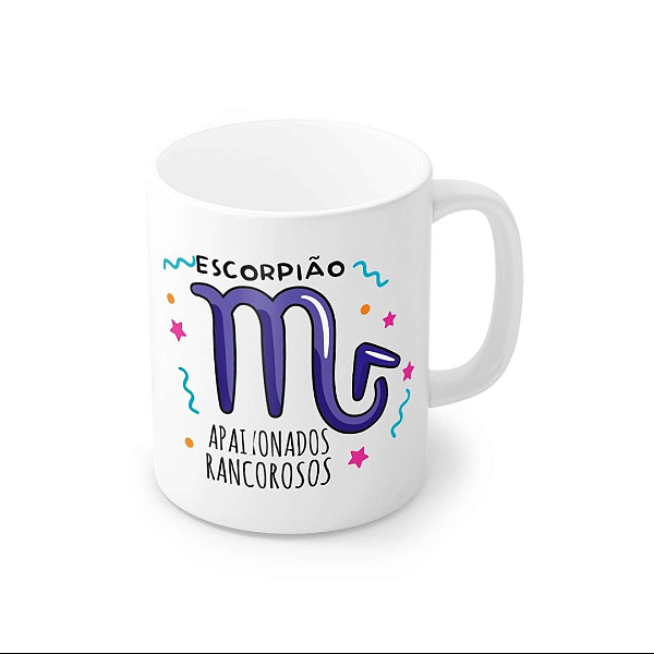Caneca Porcelana Escorpião 320 ml - Apaixonado