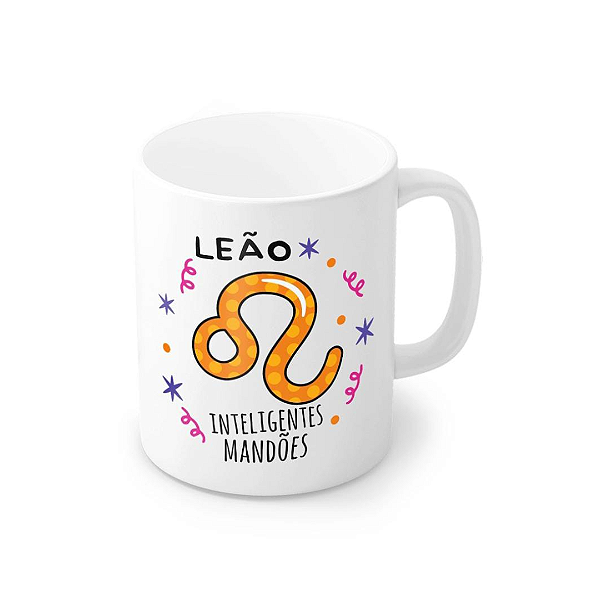 Caneca Porcelana Leão 320 ml - Inteligentes