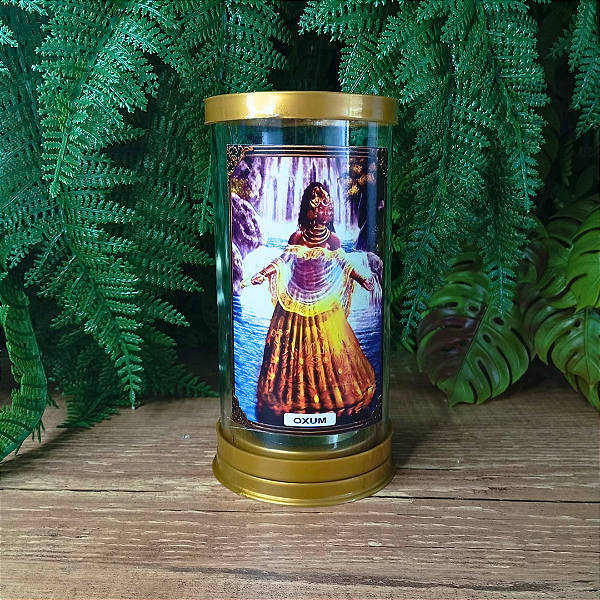 Porta Vela Sete Dias Alumínio e Vidro - Oxum