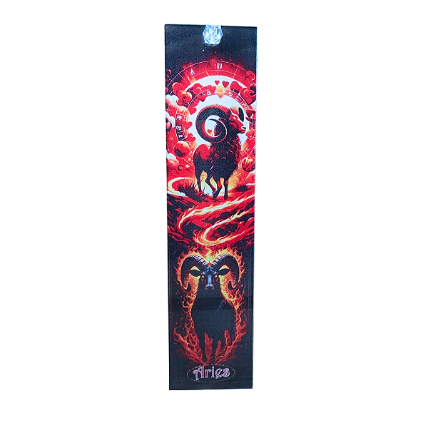 Incensário de Vidro Signo Áries - 25x6cm