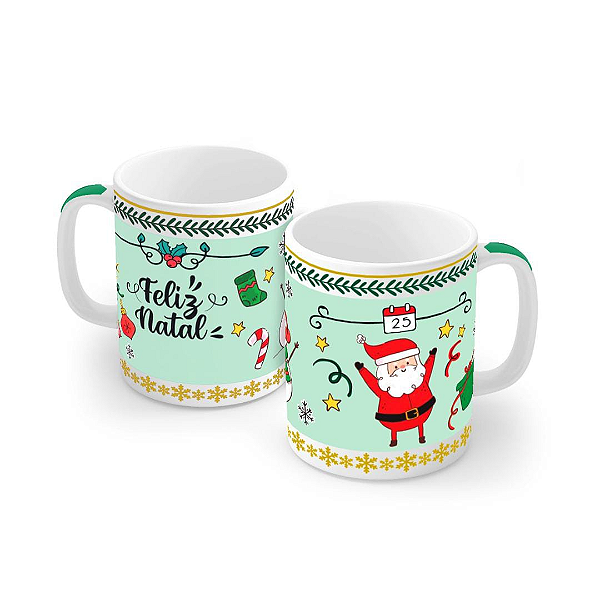Caneca Porcelana 320 ml - Feliz Natal