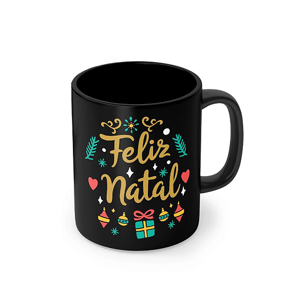 Caneca Porcelana 320 ml - Feliz Natal P