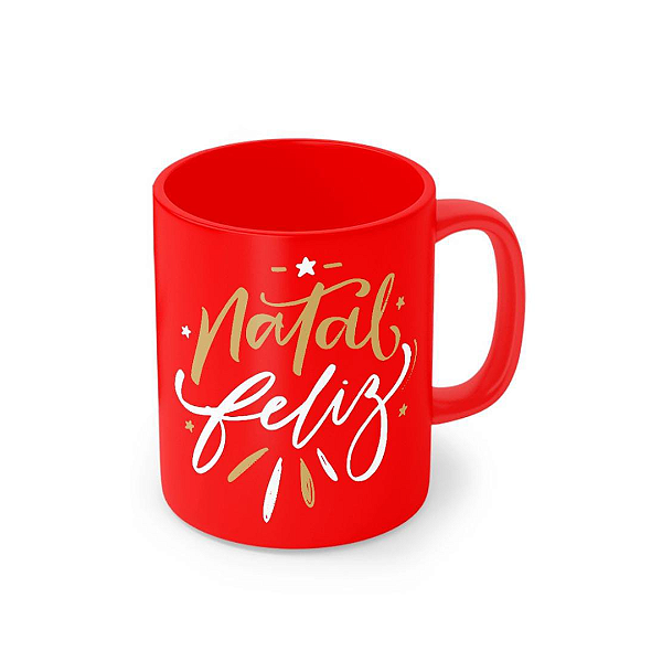 Caneca Porcelana 320 ml - Feliz Natal V