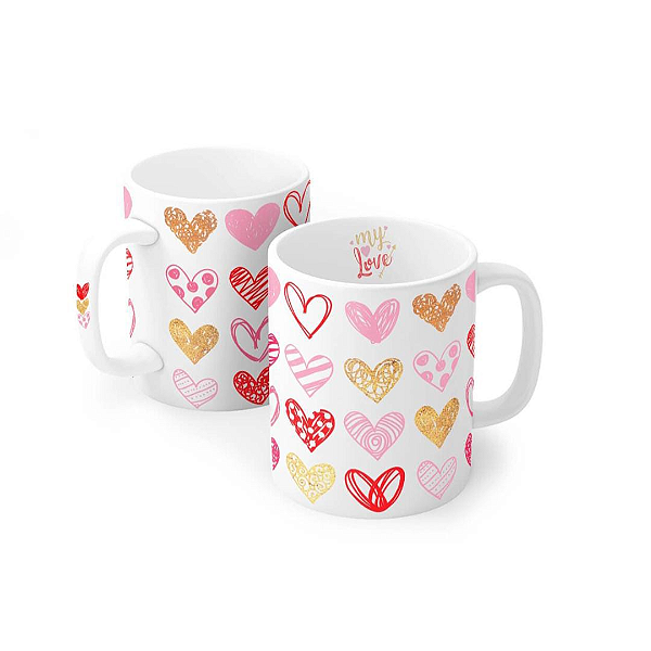 Caneca Porcelana 320 ml - My Love