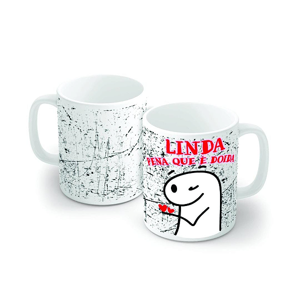 Caneca Porcelana 320 ml - Linda Pena Que è Doida