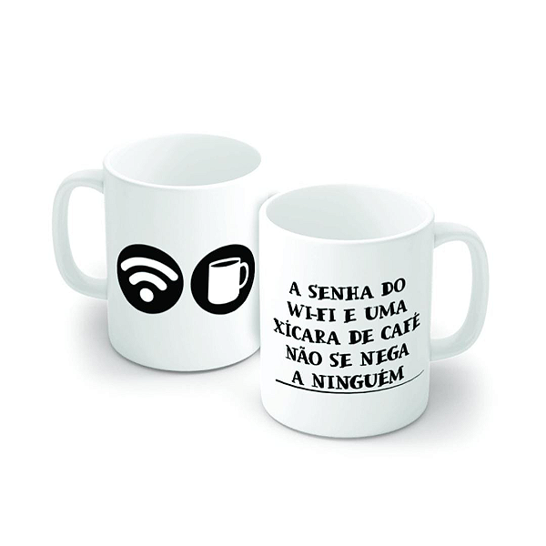 Caneca Porcelana 320 ml - A Senha do Wi-Fi