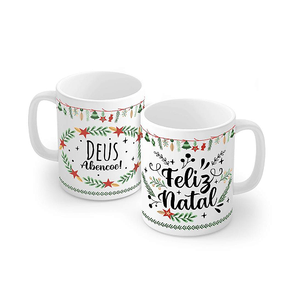 Caneca Porcelana 320 ml - Deus te Abençoe