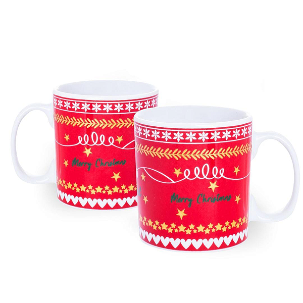 Caneca Porcelana 320 ml - Merry Christmas