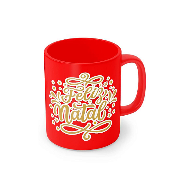 Caneca Porcelana 320 ml - Feliz Natal v