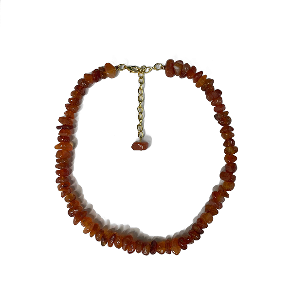 Choker Gargantilha de Pedra - Ágata Vermelha
