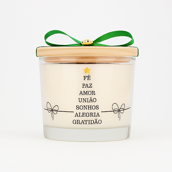 Vela Aromática Natalina 100g -Maçã com Canela