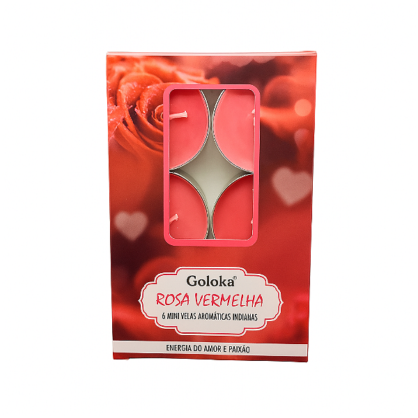 Vela Goloka Perfumada Rechaud - Rosa Vermelha