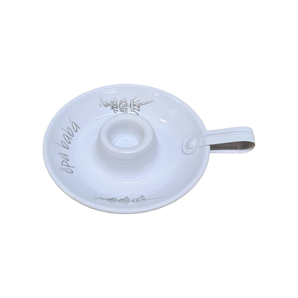 Castiçal Porta Vela 1 Vela - Oxala na cor Branco