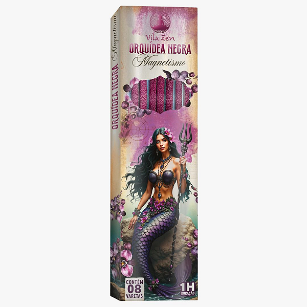 Incenso Natural Vila Zen - Encanto das Aguas - Orquidea Negra