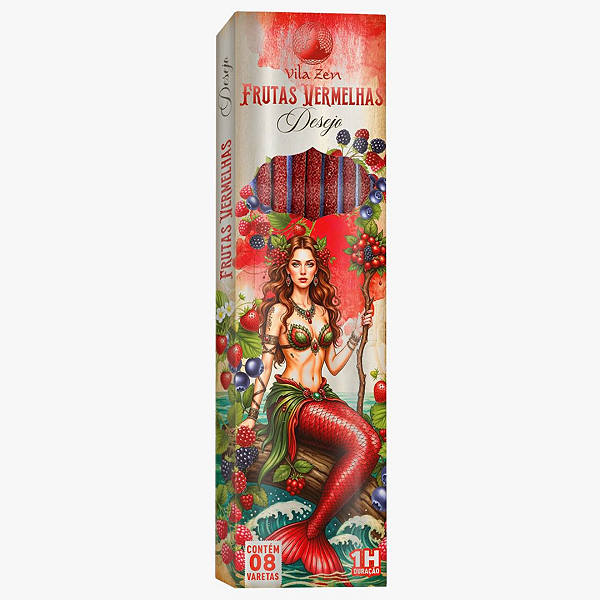 Incenso Natural Vila Zen - Encanto das Aguas - Frutas Vermelhas
