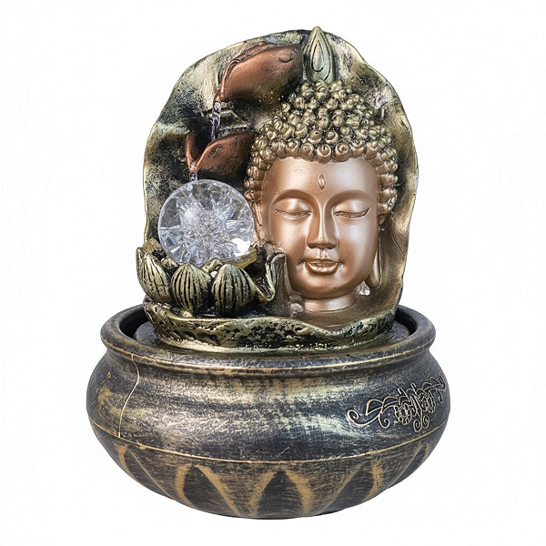 Fonte de Água em Resina Buda 3 Q - P