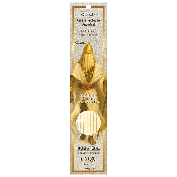 Incenso Natural Varetas Cia do Aroma Linha Orixas - Omulu