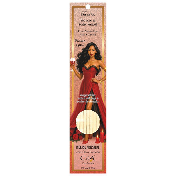 Incenso Natural Varetas Cia do Aroma Linha Orixas - Pomba Gira