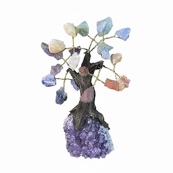 Árvore Pedra 7 Chakras 6 Galhos 10 cm