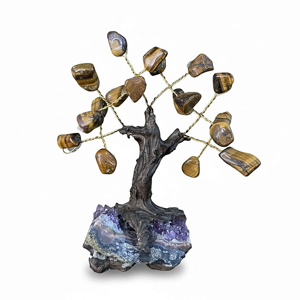 Árvore Pedra Olho de Tigre 6 Galhos 10 cm